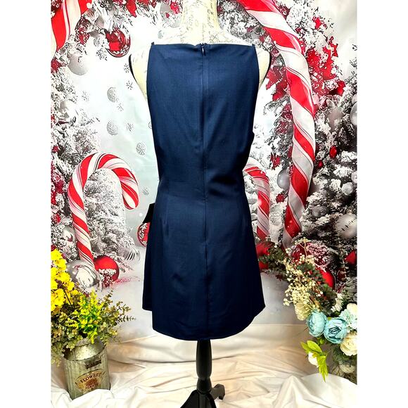 Lulu's Chic Ease Sleeveless Apron Mini Dress Navy Blue XL - Picture 14 of 16
